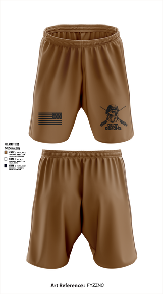 Athletic Shorts With Pockets, D Co 1-69 IN, National Guard, Teamtime, Team time, sublimation, custom sports apparel, team uniforms, spirit wear, spiritwear, sports uniforms, custom shirts, team store, custom team store, fundraiser sports, apparel fundraiser