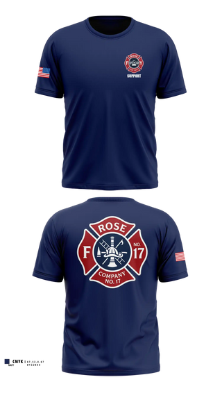 Short Sleeve Performance Shirt, Rose Fire Company, Fire Department, Teamtime, Team time, sublimation, custom sports apparel, team uniforms, spirit wear, spiritwear, sports uniforms, custom shirts, team store, custom team store, fundraiser sports, apparel fundraiser