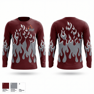 Long Sleeve Performance Shirt, Victoria HEAT, Track & Field, Teamtime, Team time, sublimation, custom sports apparel, team uniforms, spirit wear, spiritwear, sports uniforms, custom shirts, team store, custom team store, fundraiser sports, apparel fundraiser