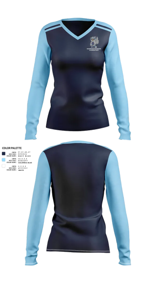 Womens Long Sleeve Vneck Shirt, Oakwood-Windsor Elementary, Spirit Store, Teamtime, Team time, sublimation, custom sports apparel, team uniforms, spirit wear, spiritwear, sports uniforms, custom shirts, team store, custom team store, fundraiser sports, apparel fundraiser