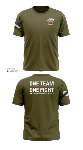Soft Poly Tee Cotton Like Feel, Universal Boxing Gym, National Guard, Teamtime, Team time, sublimation, custom sports apparel, team uniforms, spirit wear, spiritwear, sports uniforms, custom shirts, team store, custom team store, fundraiser sports, apparel fundraiser