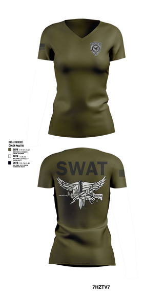 Womens Short Sleeve Vneck Shirt, ALAMO AREA METRO SWAT TEAM, Police, Teamtime, Team time, sublimation, custom sports apparel, team uniforms, spirit wear, spiritwear, sports uniforms, custom shirts, team store, custom team store, fundraiser sports, apparel fundraiser