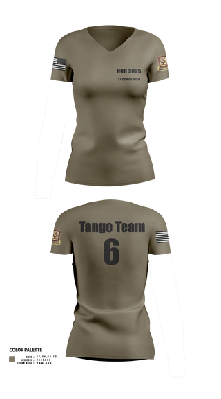 Women's Short Sleeve Vneck Shirt, 1/204th ADA, , Teamtime, Team time, sublimation, custom sports apparel, team uniforms, spirit wear, spiritwear, sports uniforms, custom shirts, team store, custom team store, fundraiser sports, apparel fundraiser