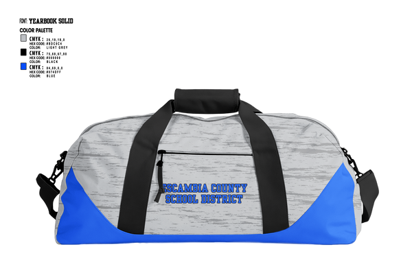 Duffle Bag, Escambia County School District, , Teamtime, Team time, sublimation, custom sports apparel, team uniforms, spirit wear, spiritwear, sports uniforms, custom shirts, team store, custom team store, fundraiser sports, apparel fundraiser