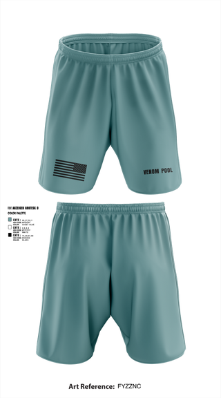 Athletic Shorts With Pockets, Venom Pool, , Teamtime, Team time, sublimation, custom sports apparel, team uniforms, spirit wear, spiritwear, sports uniforms, custom shirts, team store, custom team store, fundraiser sports, apparel fundraiser