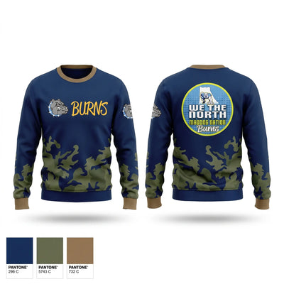 Burns high school 71781776 Crew Neck Sweatshirt - 1