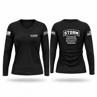 Womens Long Sleeve Vneck Shirt, Sheriff's Tactical Order Restoration Management, Police, Teamtime, Team time, sublimation, custom sports apparel, team uniforms, spirit wear, spiritwear, sports uniforms, custom shirts, team store, custom team store, fundraiser sports, apparel fundraiser