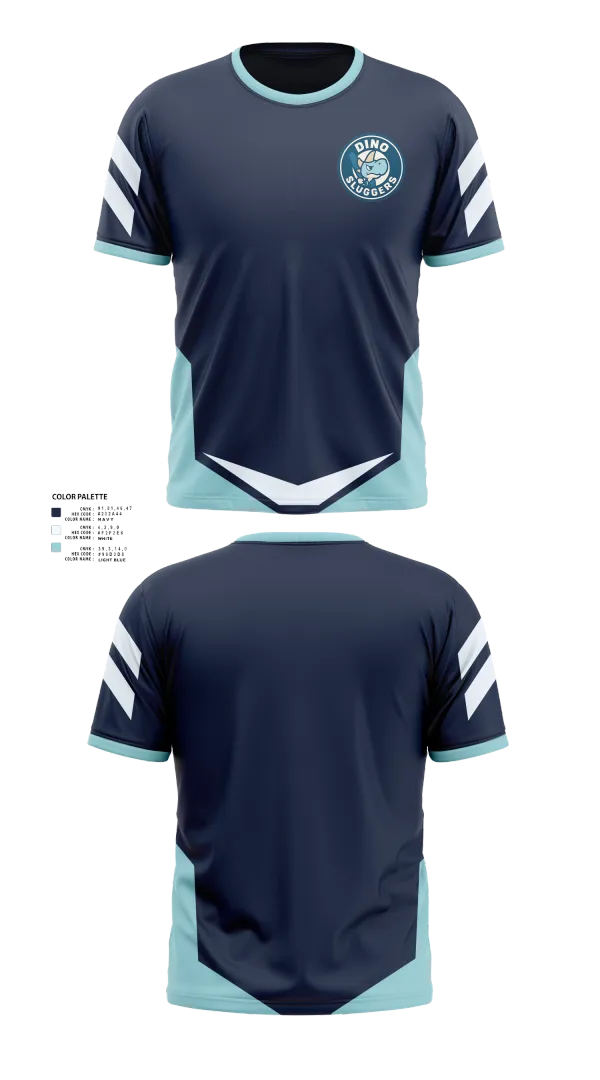 Short Sleeve Performance Shirt, Dino Sluggers, Baseball, Teamtime, Team time, sublimation, custom sports apparel, team uniforms, spirit wear, spiritwear, sports uniforms, custom shirts, team store, custom team store, fundraiser sports, apparel fundraiser