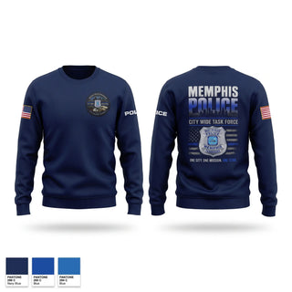 Crew Neck Sweatshirt, Memphis Police Department City Wide Task Force, Police, Teamtime, Team time, sublimation, custom sports apparel, team uniforms, spirit wear, spiritwear, sports uniforms, custom shirts, team store, custom team store, fundraiser sports, apparel fundraiser