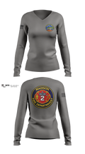Madison Fire Department Women's Long Sleeve V-neck Shirt - 5