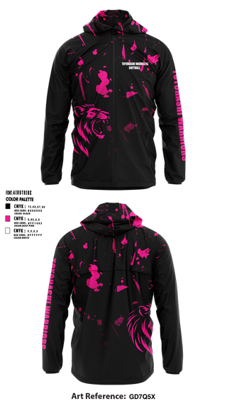 Windbreaker, Toyohashi warriors, Softball, Teamtime, Team time, sublimation, custom sports apparel, team uniforms, spirit wear, spiritwear, sports uniforms, custom shirts, team store, custom team store, fundraiser sports, apparel fundraiser