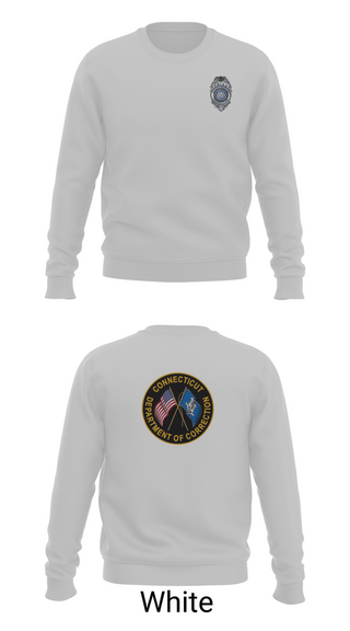 Crew Neck Sweatshirt, Connecticut Department of Corrections, Police, Teamtime, Team time, sublimation, custom sports apparel, team uniforms, spirit wear, spiritwear, sports uniforms, custom shirts, team store, custom team store, fundraiser sports, apparel fundraiser