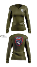 Jefferson College Police Department 39962708 Women's Long Sleeve V-neck Shirt - 23