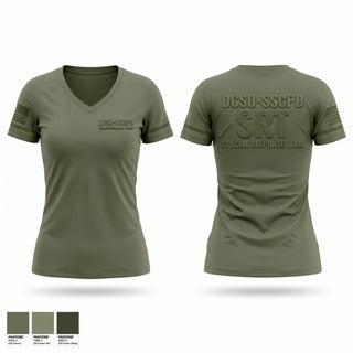 Womens Short Sleeve Vneck Shirt, DCSO/SSCPD SRT, Police, Teamtime, Team time, sublimation, custom sports apparel, team uniforms, spirit wear, spiritwear, sports uniforms, custom shirts, team store, custom team store, fundraiser sports, apparel fundraiser