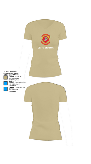 Womens Short Sleeve Vneck Shirt, Det ‘A’ 2nd FSSG, , Teamtime, Team time, sublimation, custom sports apparel, team uniforms, spirit wear, spiritwear, sports uniforms, custom shirts, team store, custom team store, fundraiser sports, apparel fundraiser