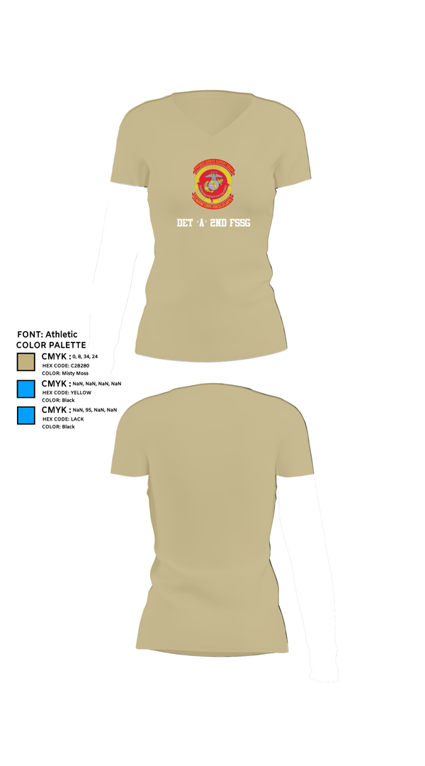 Womens Short Sleeve Vneck Shirt, Det ‘A’ 2nd FSSG, , Teamtime, Team time, sublimation, custom sports apparel, team uniforms, spirit wear, spiritwear, sports uniforms, custom shirts, team store, custom team store, fundraiser sports, apparel fundraiser