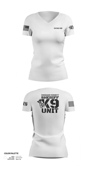 Womens Short Sleeve Vneck Shirt, Chisago County K9 Unit, , Teamtime, Team time, sublimation, custom sports apparel, team uniforms, spirit wear, spiritwear, sports uniforms, custom shirts, team store, custom team store, fundraiser sports, apparel fundraiser