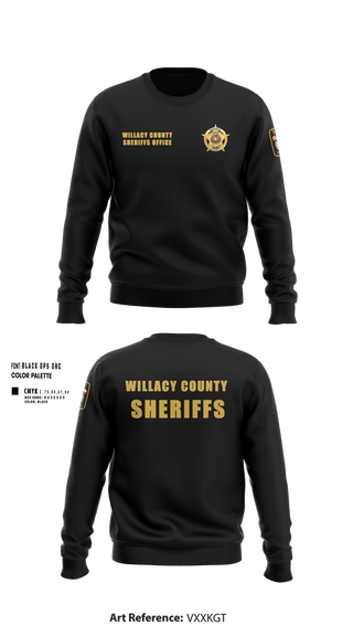 Crew Neck Sweatshirt, Willacy County Sheriff's Office, Police, Teamtime, Team time, sublimation, custom sports apparel, team uniforms, spirit wear, spiritwear, sports uniforms, custom shirts, team store, custom team store, fundraiser sports, apparel fundraiser