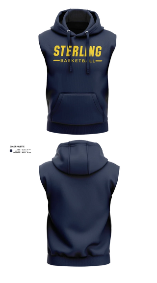 Sleeveless Hoodie, Sterling Boys Basketball, Men's Basketball, Teamtime, Team time, sublimation, custom sports apparel, team uniforms, spirit wear, spiritwear, sports uniforms, custom shirts, team store, custom team store, fundraiser sports, apparel fundraiser