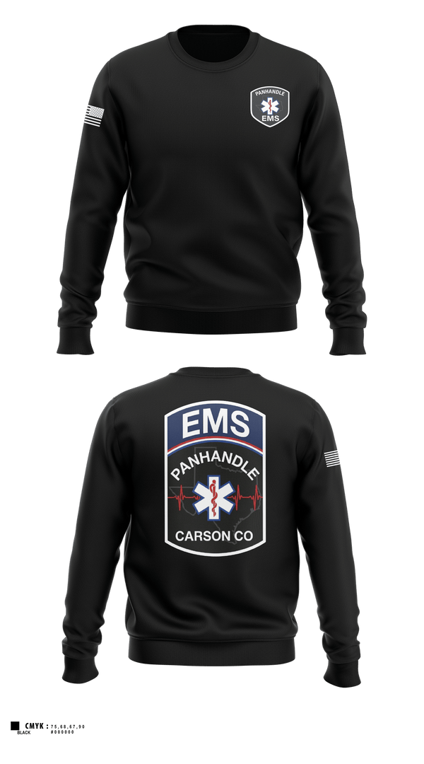 Crew Neck Sweatshirt, Panhandle EMSPanhandle EMS, Fire Department, Teamtime, Team time, sublimation, custom sports apparel, team uniforms, spirit wear, spiritwear, sports uniforms, custom shirts, team store, custom team store, fundraiser sports, apparel fundraiser