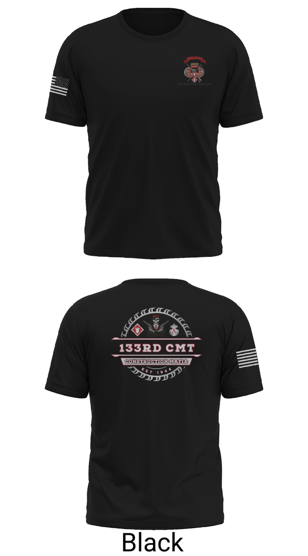 Old School Cotton Feel Shirt, 133rd Construction Management Team, , Teamtime, Team time, sublimation, custom sports apparel, team uniforms, spirit wear, spiritwear, sports uniforms, custom shirts, team store, custom team store, fundraiser sports, apparel fundraiser