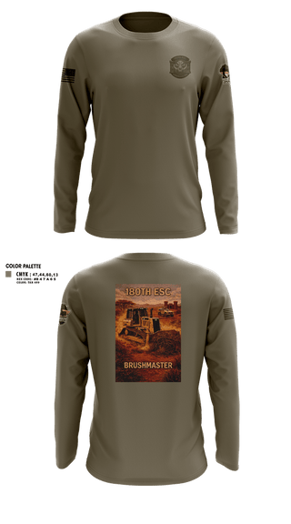 Long Sleeve Performance Shirt, 180th ESC Kismayo, Army, Teamtime, Team time, sublimation, custom sports apparel, team uniforms, spirit wear, spiritwear, sports uniforms, custom shirts, team store, custom team store, fundraiser sports, apparel fundraiser