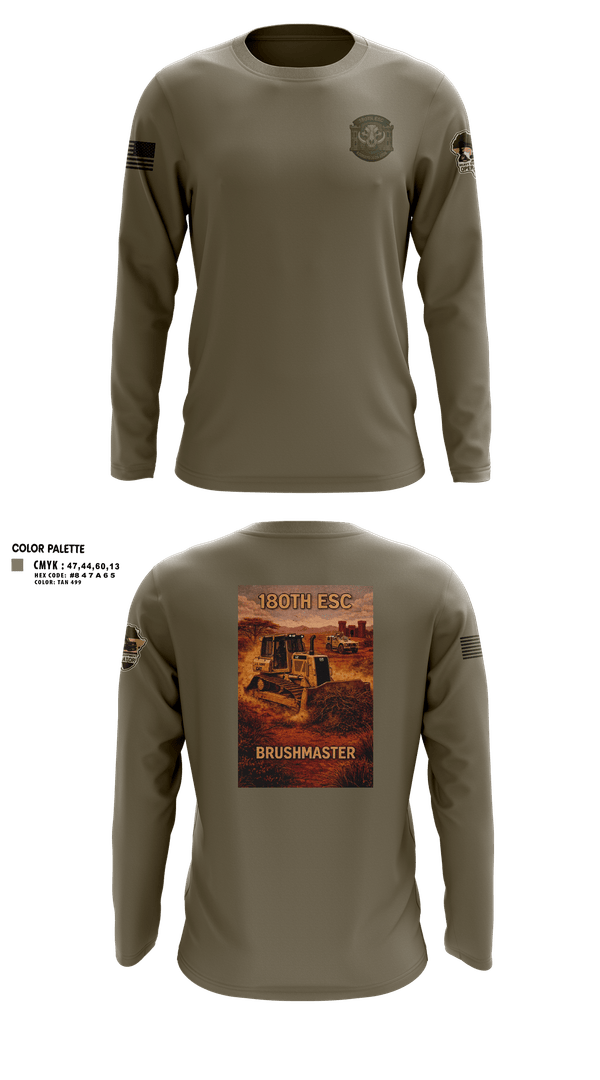 Long Sleeve Performance Shirt, 180th ESC Kismayo, Army, Teamtime, Team time, sublimation, custom sports apparel, team uniforms, spirit wear, spiritwear, sports uniforms, custom shirts, team store, custom team store, fundraiser sports, apparel fundraiser