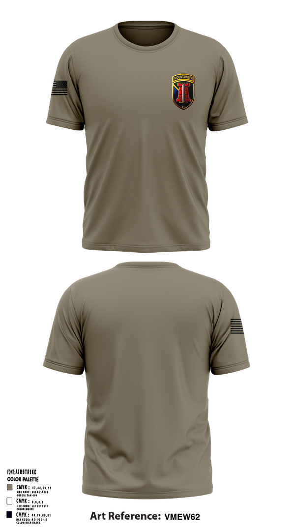 Old School Cotton Feel Shirt, 204th MEB Mountaineers, Army, Teamtime, Team time, sublimation, custom sports apparel, team uniforms, spirit wear, spiritwear, sports uniforms, custom shirts, team store, custom team store, fundraiser sports, apparel fundraiser