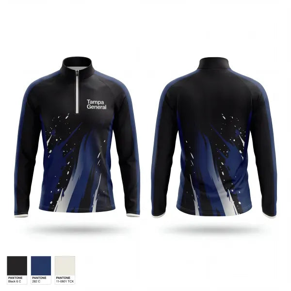 Quarter Zip Jacket, Tampa General, Police, Teamtime, Team time, sublimation, custom sports apparel, team uniforms, spirit wear, spiritwear, sports uniforms, custom shirts, team store, custom team store, fundraiser sports, apparel fundraiser