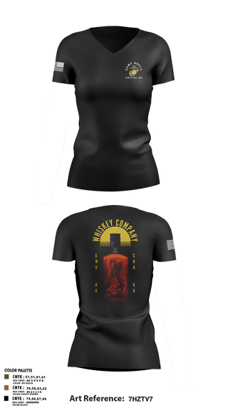 Womens Short Sleeve Vneck Shirt, GWU NROTC, Marines, Teamtime, Team time, sublimation, custom sports apparel, team uniforms, spirit wear, spiritwear, sports uniforms, custom shirts, team store, custom team store, fundraiser sports, apparel fundraiser