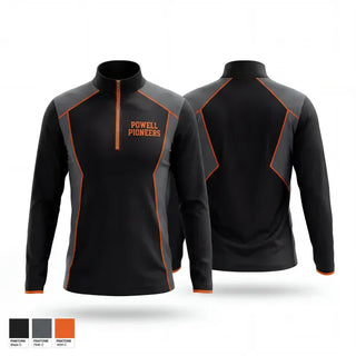 Quarter Zip Jacket, Powell Pioneers, Baseball, Teamtime, Team time, sublimation, custom sports apparel, team uniforms, spirit wear, spiritwear, sports uniforms, custom shirts, team store, custom team store, fundraiser sports, apparel fundraiser