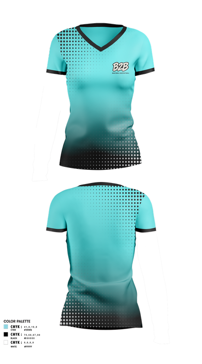 Built2Ball 72637833 Women's Short Sleeve V-neck Shirt - 1