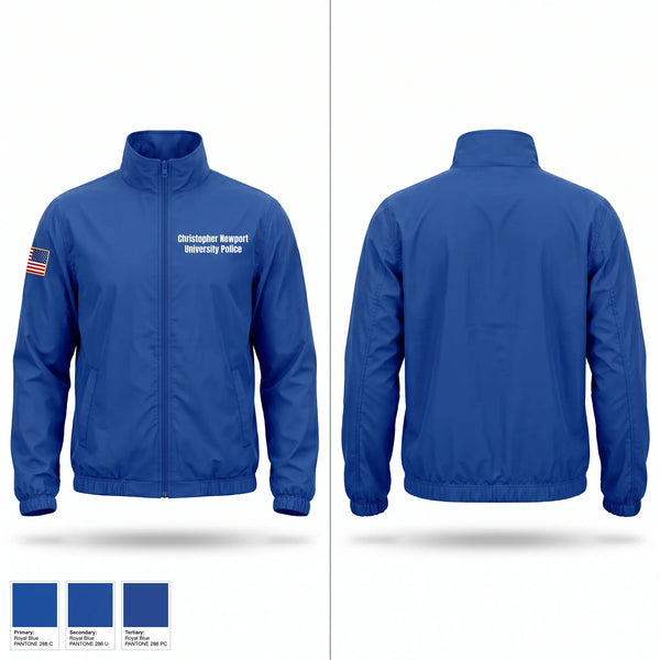 Windbreaker, Christopher Newport University Police, Police, Teamtime, Team time, sublimation, custom sports apparel, team uniforms, spirit wear, spiritwear, sports uniforms, custom shirts, team store, custom team store, fundraiser sports, apparel fundraiser