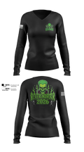 Reverend Rock 77186410 Women's Long Sleeve V-neck Shirt - 101