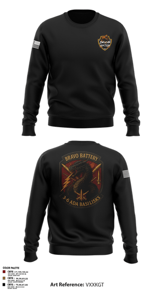 Crew Neck Sweatshirt, Bravo 3-6 ADA, Army, Teamtime, Team time, sublimation, custom sports apparel, team uniforms, spirit wear, spiritwear, sports uniforms, custom shirts, team store, custom team store, fundraiser sports, apparel fundraiser