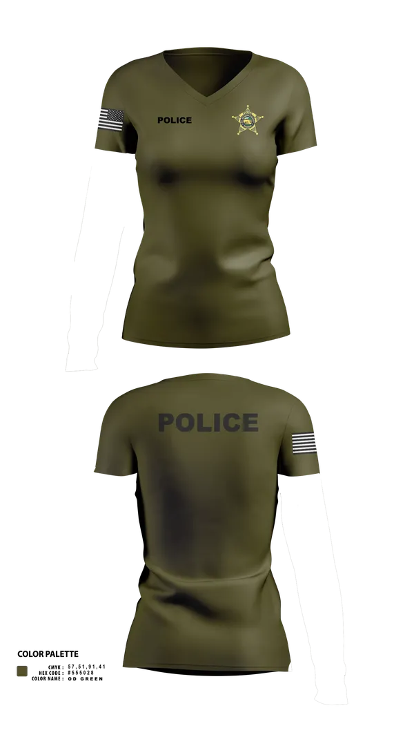 Womens Short Sleeve Vneck Shirt, St. Joseph County Police Department, , Teamtime, Team time, sublimation, custom sports apparel, team uniforms, spirit wear, spiritwear, sports uniforms, custom shirts, team store, custom team store, fundraiser sports, apparel fundraiser
