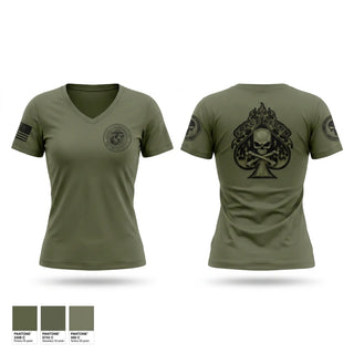 Womens Short Sleeve Vneck Shirt, Force Recon 105 Division, Marines, Teamtime, Team time, sublimation, custom sports apparel, team uniforms, spirit wear, spiritwear, sports uniforms, custom shirts, team store, custom team store, fundraiser sports, apparel fundraiser