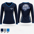 Columbus Sharks 16350057 Women's Long Sleeve V-neck Shirt - 1