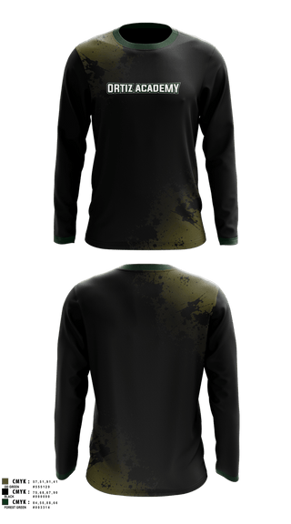 Long Sleeve Performance Shirt, ORTIZ ACADEMY, , Teamtime, Team time, sublimation, custom sports apparel, team uniforms, spirit wear, spiritwear, sports uniforms, custom shirts, team store, custom team store, fundraiser sports, apparel fundraiser