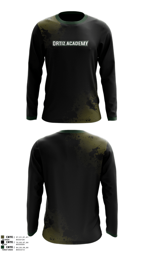 Long Sleeve Performance Shirt, ORTIZ ACADEMY, , Teamtime, Team time, sublimation, custom sports apparel, team uniforms, spirit wear, spiritwear, sports uniforms, custom shirts, team store, custom team store, fundraiser sports, apparel fundraiser