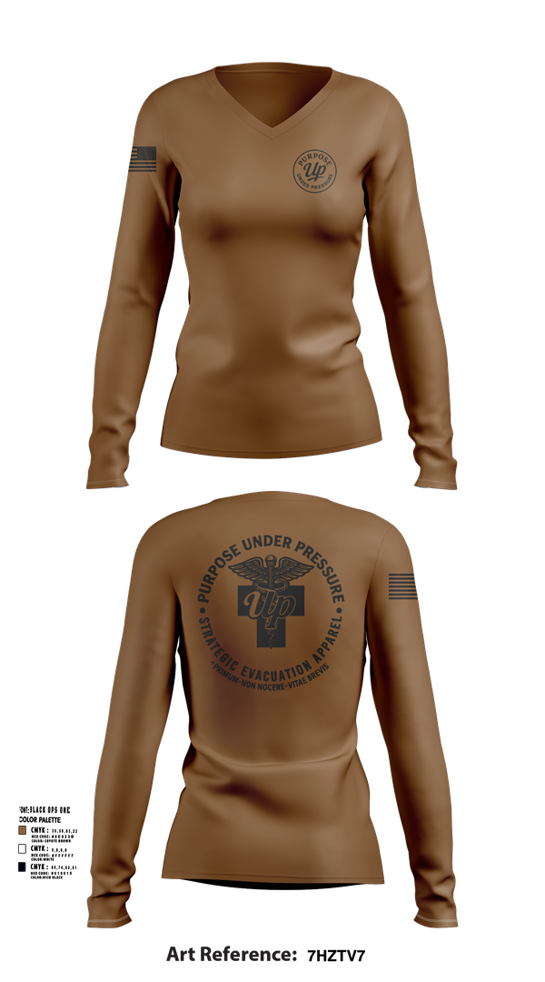 Womens Long Sleeve Vneck Shirt, 439th AES, , Teamtime, Team time, sublimation, custom sports apparel, team uniforms, spirit wear, spiritwear, sports uniforms, custom shirts, team store, custom team store, fundraiser sports, apparel fundraiser