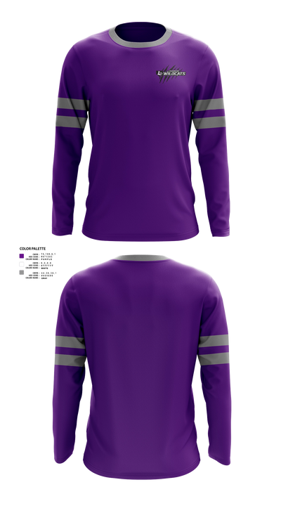 Louisburg Wildcat Baseball Long Sleeve Performance Shirt - 21