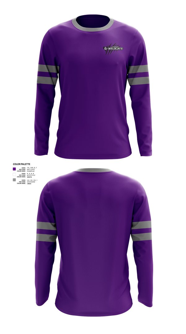 Long Sleeve Performance Shirt, Louisburg Wildcat Baseball, Baseball, Teamtime, Team time, sublimation, custom sports apparel, team uniforms, spirit wear, spiritwear, sports uniforms, custom shirts, team store, custom team store, fundraiser sports, apparel fundraiser