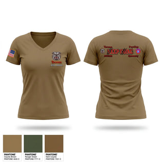 Womens Short Sleeve Vneck Shirt, Tacoma Recruiting Company, Army, Teamtime, Team time, sublimation, custom sports apparel, team uniforms, spirit wear, spiritwear, sports uniforms, custom shirts, team store, custom team store, fundraiser sports, apparel fundraiser