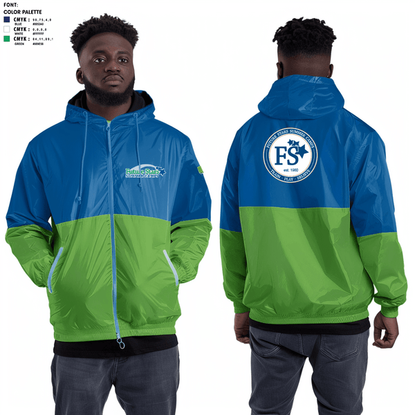 Windbreaker, Future Stars Summer Camps at Old Westbury, Spirit Store, Teamtime, Team time, sublimation, custom sports apparel, team uniforms, spirit wear, spiritwear, sports uniforms, custom shirts, team store, custom team store, fundraiser sports, apparel fundraiser