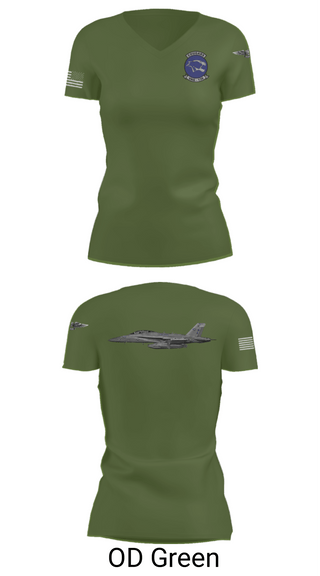 Women's Short Sleeve Vneck Shirt, VAQ-139 Cougars, Navy, Teamtime, Team time, sublimation, custom sports apparel, team uniforms, spirit wear, spiritwear, sports uniforms, custom shirts, team store, custom team store, fundraiser sports, apparel fundraiser