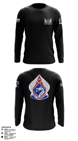 Long Sleeve Performance Shirt, XVIII ABN G2, Army, Teamtime, Team time, sublimation, custom sports apparel, team uniforms, spirit wear, spiritwear, sports uniforms, custom shirts, team store, custom team store, fundraiser sports, apparel fundraiser