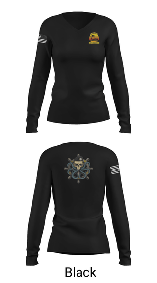 Women's Long Sleeve Vneck Shirt, MSRON 11, Navy, Teamtime, Team time, sublimation, custom sports apparel, team uniforms, spirit wear, spiritwear, sports uniforms, custom shirts, team store, custom team store, fundraiser sports, apparel fundraiser