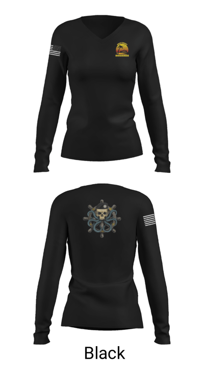 MSRON 11 26048163 Women's Long Sleeve V-neck Shirt - 35