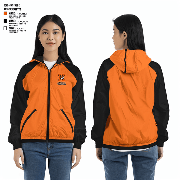 Windbreaker, Kirksville High School Volleyball, Women's Volleyball, Teamtime, Team time, sublimation, custom sports apparel, team uniforms, spirit wear, spiritwear, sports uniforms, custom shirts, team store, custom team store, fundraiser sports, apparel fundraiser